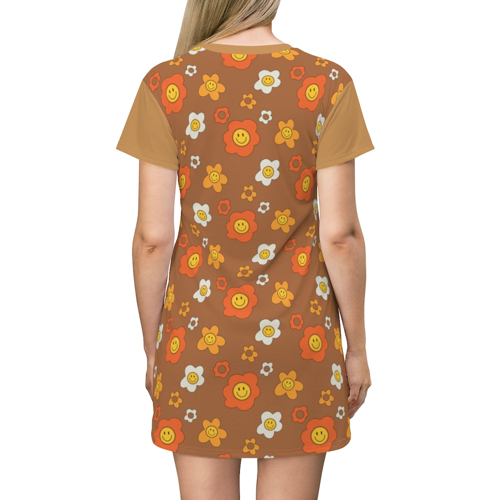 Happy Flower T-Shirt Dress