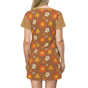 Happy Flower T-Shirt Dress