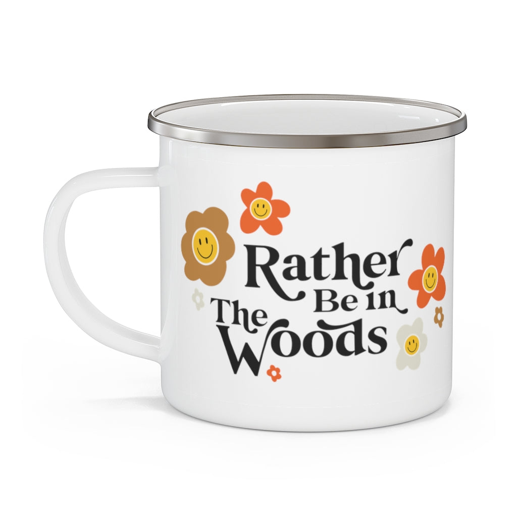 Happy Flower Enamel Mug