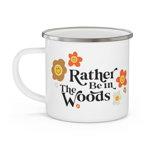 Happy Flower Enamel Mug