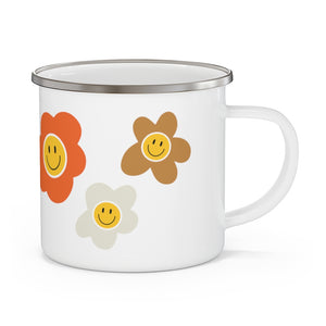 Happy Flower Enamel Mug