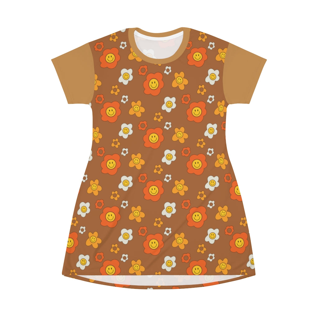 Happy Flower T-Shirt Dress